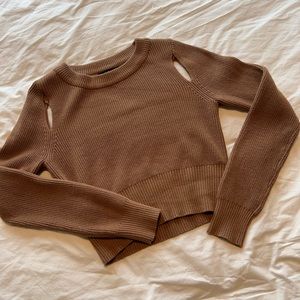 Tan cutout sweater
